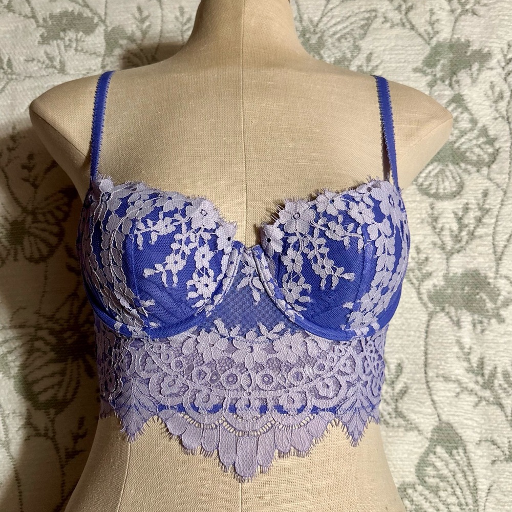 Victoria's Secret Lavender Lace Longline Bralette
